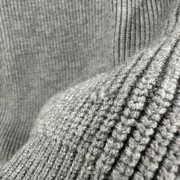 Gray Turtleneck Sweater with Red Heart Patches - Picture 7 of 15